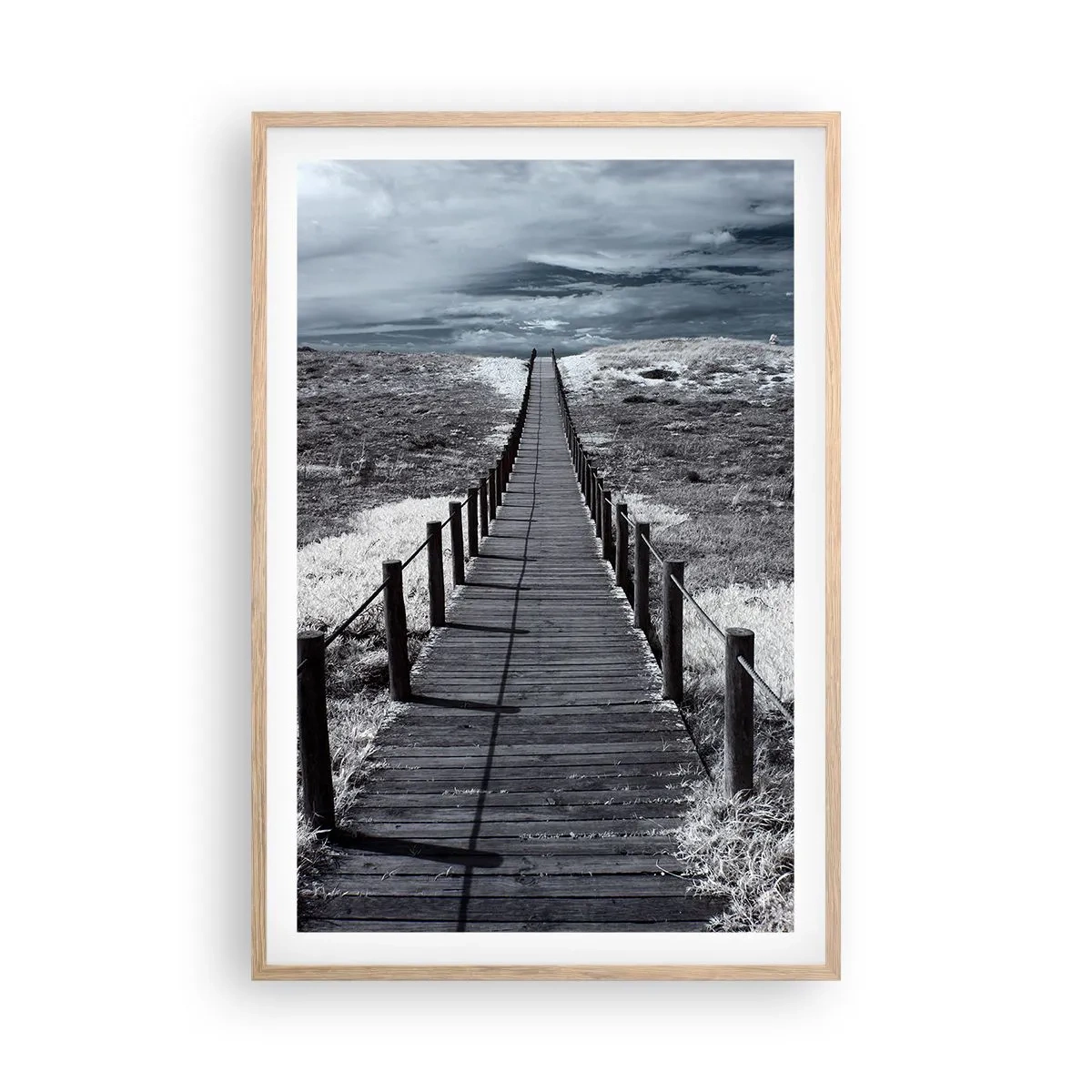 Poster în ramă de stejar deschis - Spre țărm - 61x91 cm