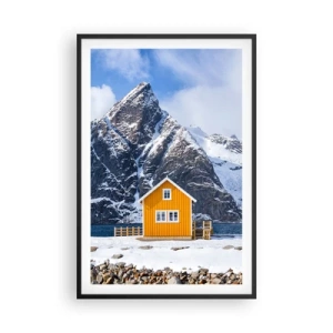 Poster în ramă neagră - Vacanță scandinavă - 61x91 cm