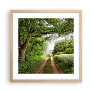 Poster în ramă de stejar deschis - Et in Arcadia ego - 40x40 cm