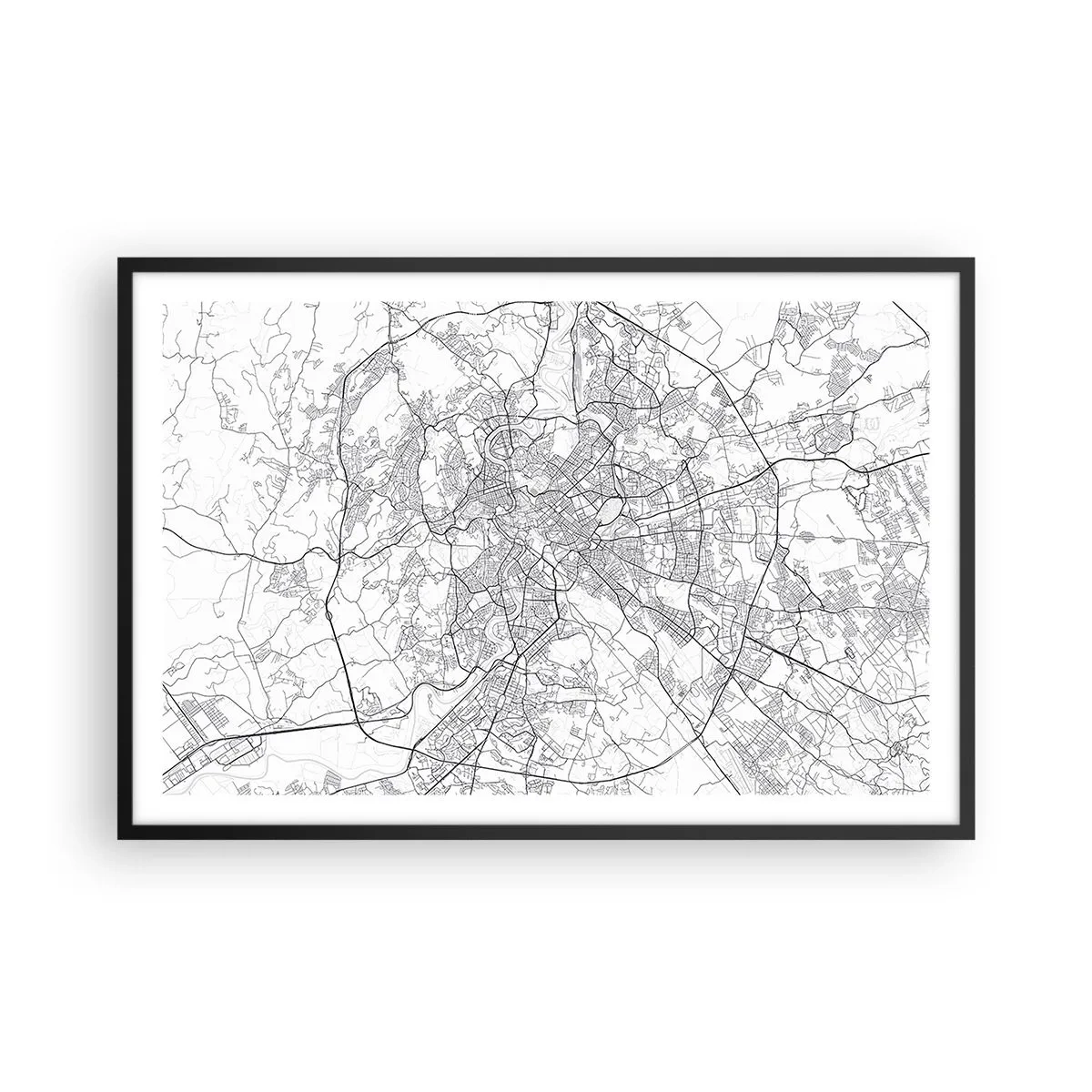 Poster în ramă neagră - Cerc roman - 91x61 cm