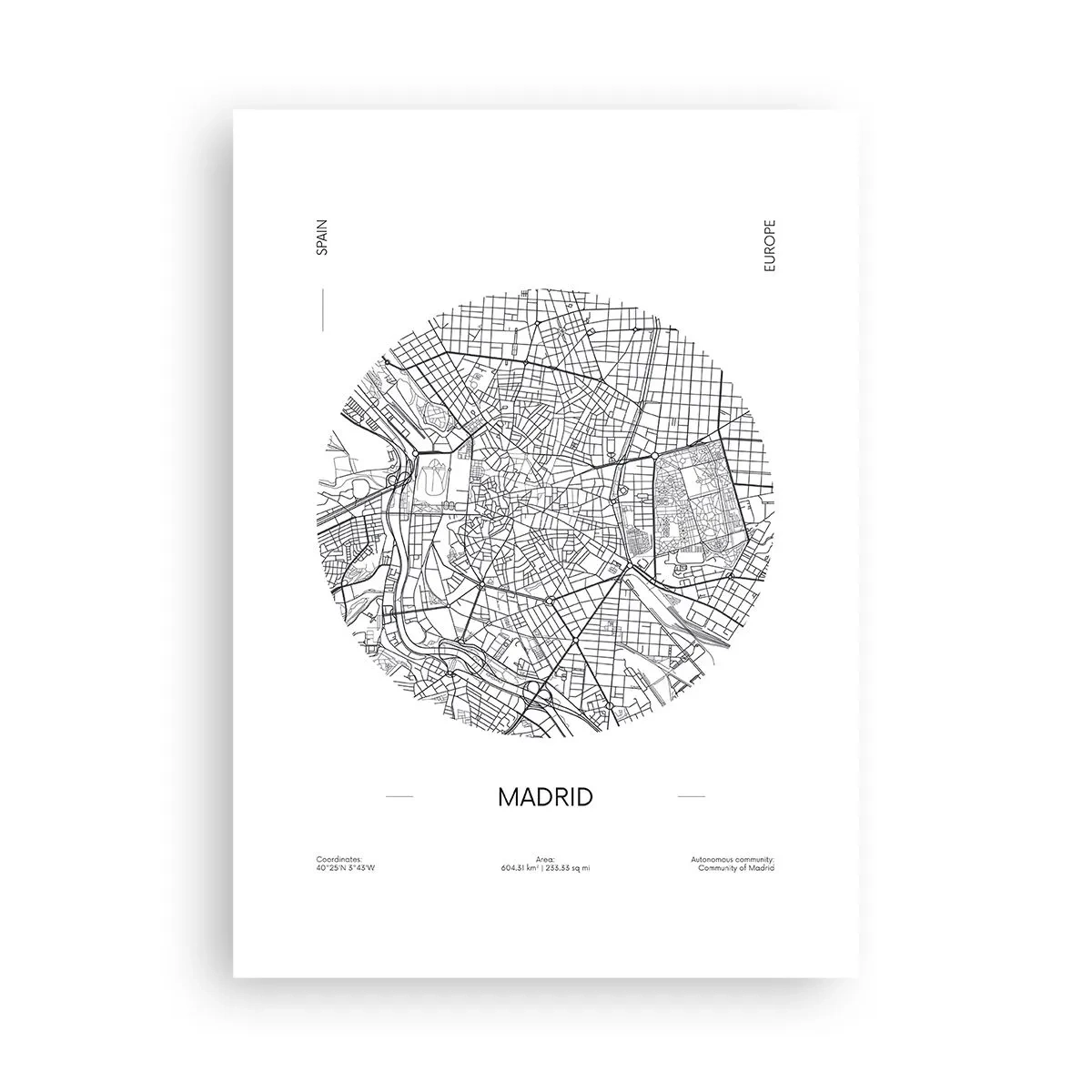 Poster - Anatomia Madridului - 50x70 cm