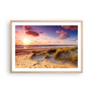 Poster în ramă de stejar deschis - Deja aerul de vară miroase - 70x50 cm