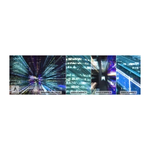 Mostră de Tapet Standard Eco - Trecere către hiperspațiu - Abstracția, Oraș, Grafică - 100x30 cm