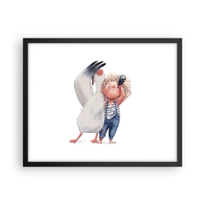 Poster în ramă neagră - Un plan pentru o călătorie minunată - 50x40 cm