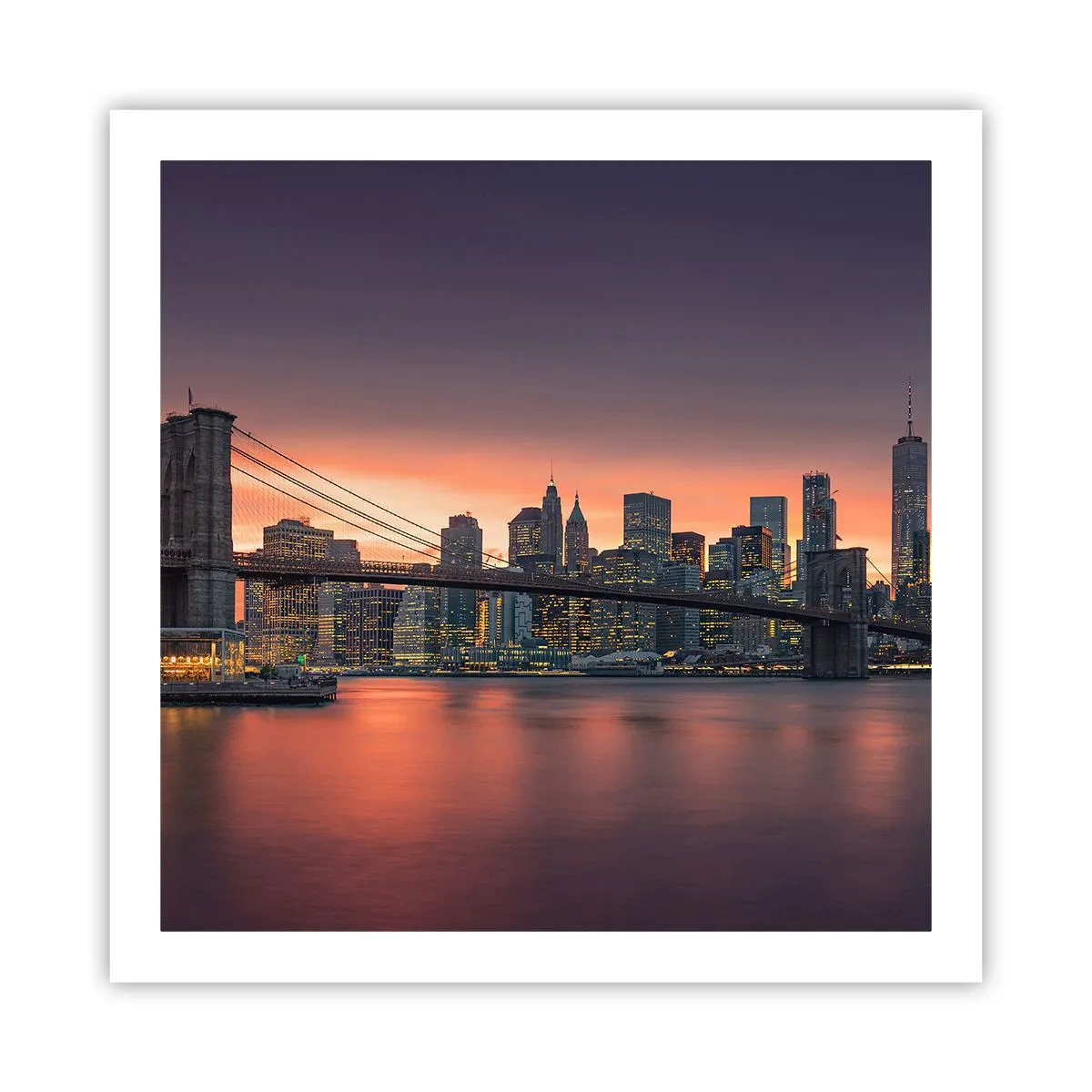 Poster - Scufundate în tăcerea liliachie - 60x60 cm