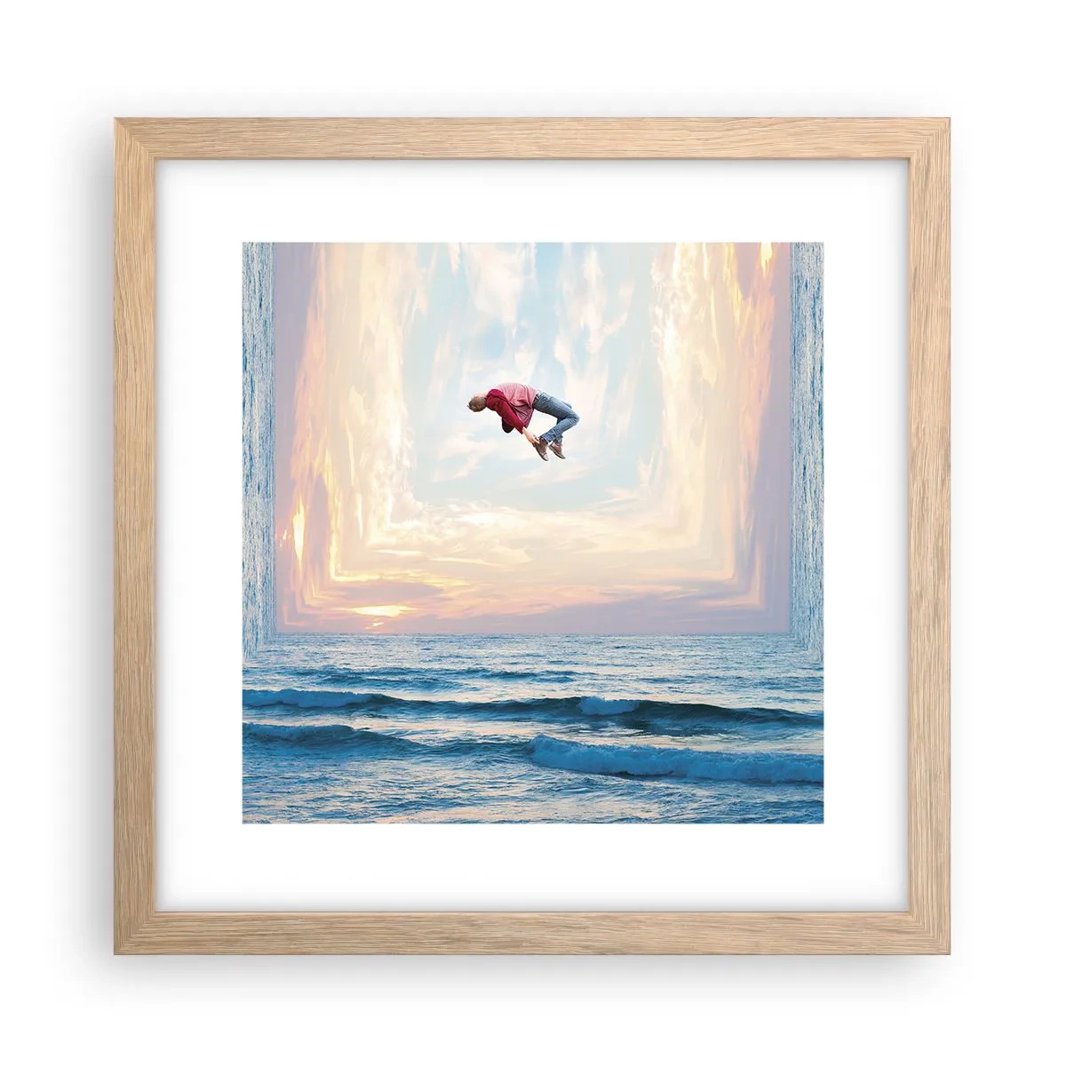 Poster în ramă de stejar deschis - Spre o altă dimensiune - 30x30 cm