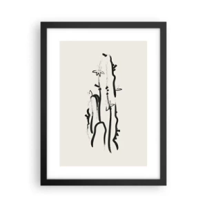 Poster în ramă neagră - Floare de plante medicinale - 30x40 cm