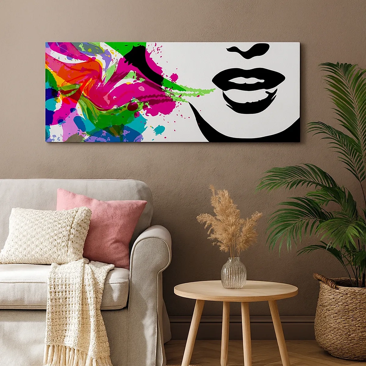 Tablou pe pânză - O poveste în culorile curcubeului - 30x30 cm