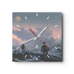 Ceas de perete - Ceas pe sticlă - Sub o stea necunoscută - 40x40 cm