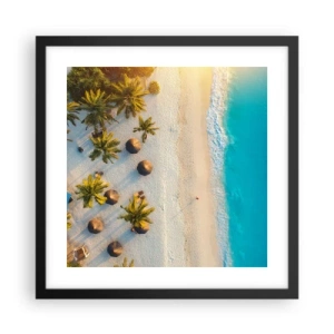 Poster în ramă neagră - Bun venit în paradis - 40x40 cm