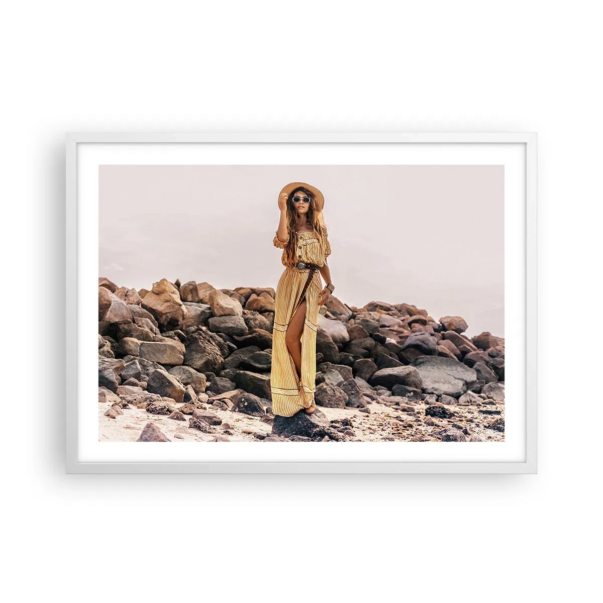 Poster în ramă albă - Magia pietrelor - 70x50 cm