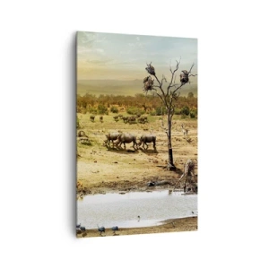 Tablou pe pânză - "Și din Eden curgea un râu..." - 80x120 cm