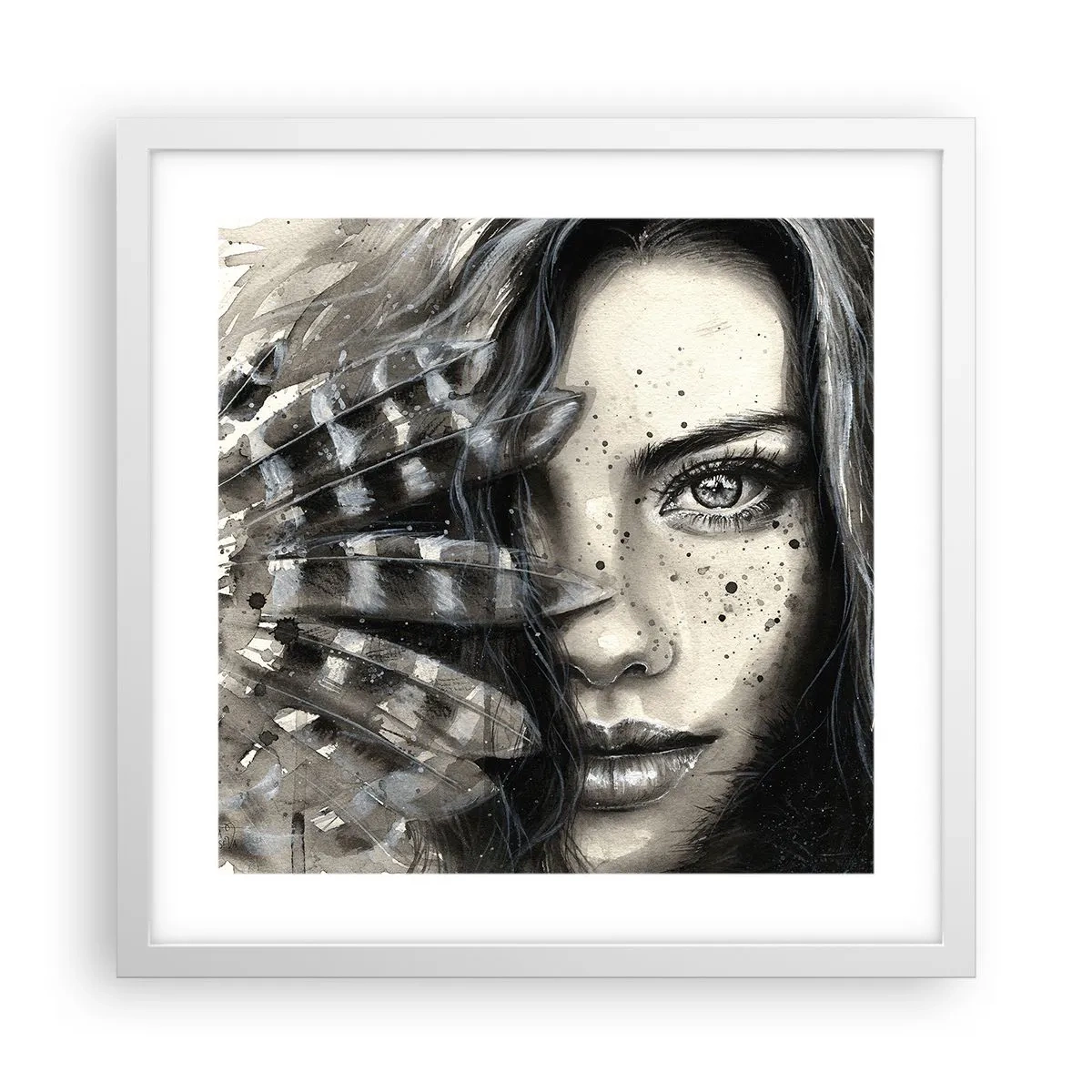 Poster în ramă albă - Frumusețe sălbatică - 40x40 cm