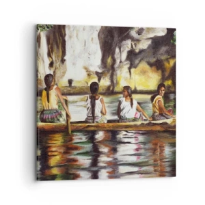 Tablou pe pânză - Într-un paradis polinezian - 70x70 cm
