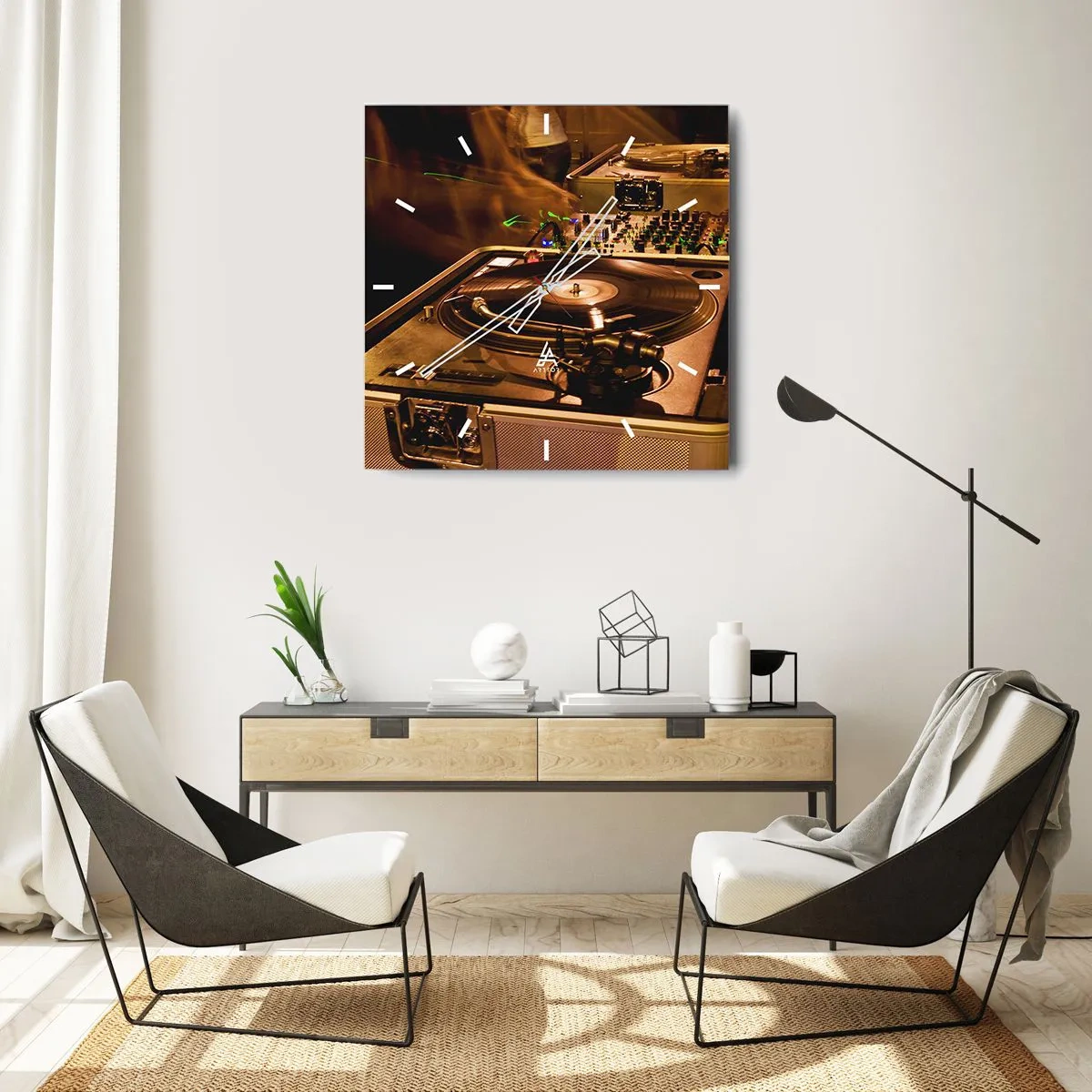 Ceas de perete - Ceas pe sticlă - Simți această putere? - 40x40 cm