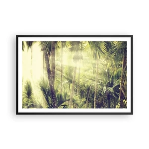 Poster în ramă neagră - Ardoare verde - 91x61 cm