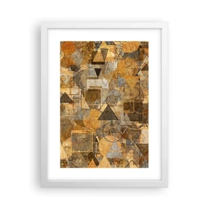 Poster în ramă albă - Lumea băgată în formă - 30x40 cm
