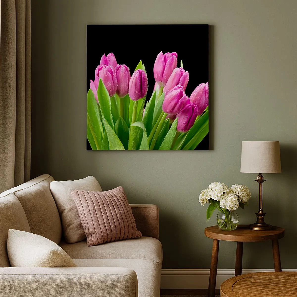 Tablou pe pânză - Bucurie de liliac de primăvară - 30x30 cm