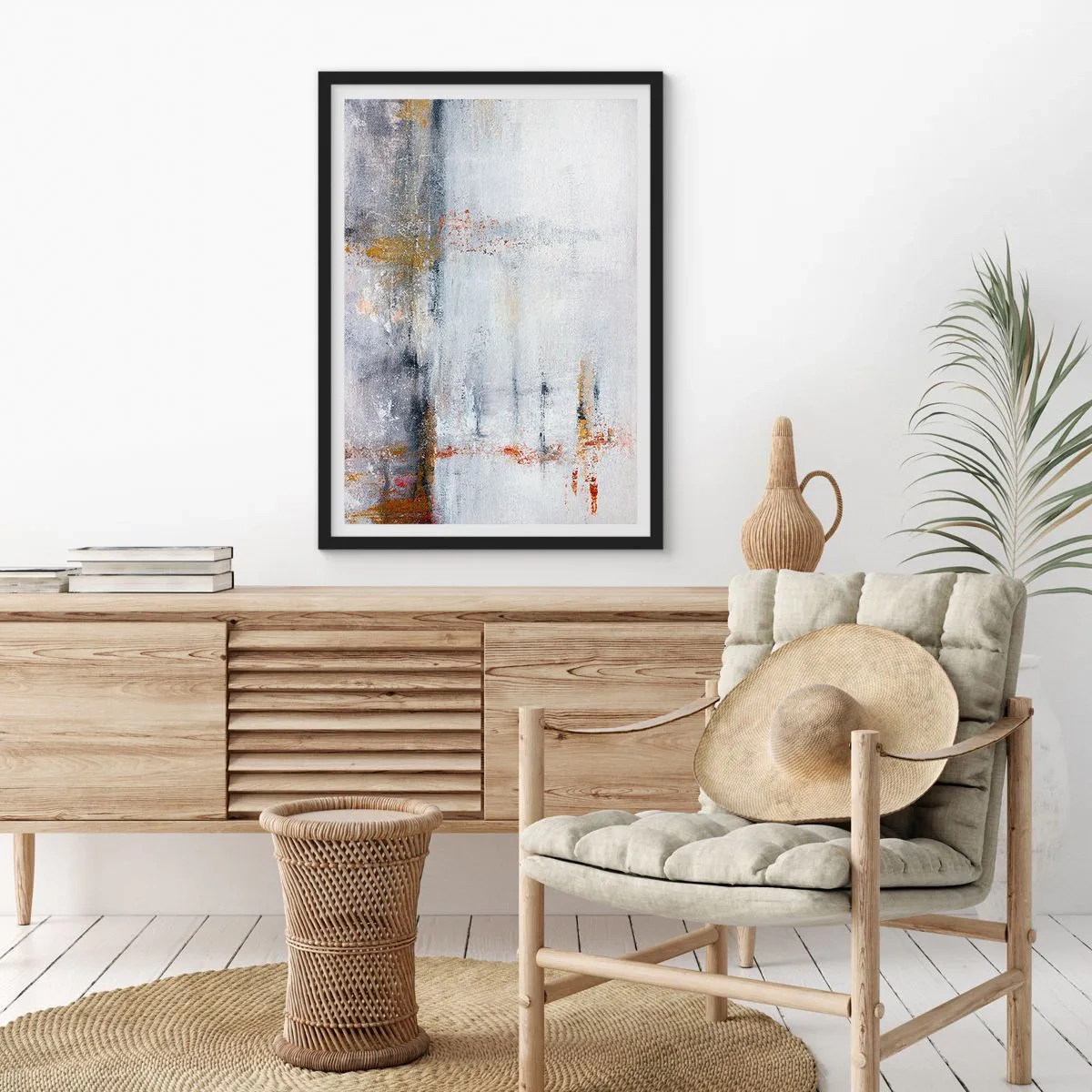 Poster în ramă neagră - În spatele cortinei de aer - 61x91 cm