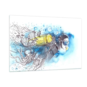 Tablou pe sticlă - Marele albastru - 120x80 cm