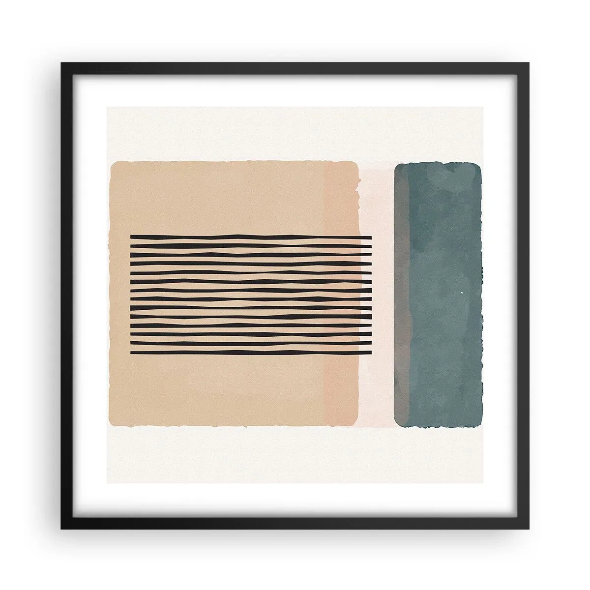 Poster în ramă neagră - Totul este în regulă - 50x50 cm