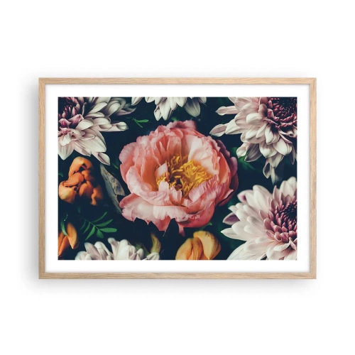 Poster în ramă de stejar deschis - Cu splendoare barocă - 70x50 cm