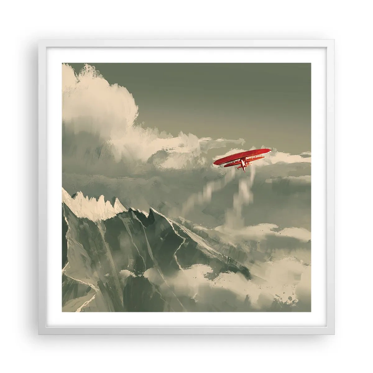 Poster în ramă albă - Un pionier neînfricat - 60x60 cm