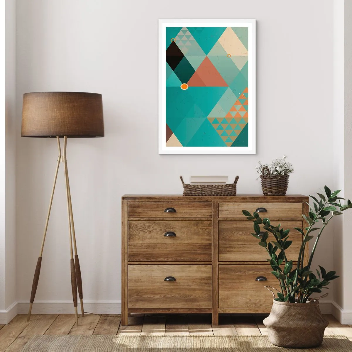 Poster în ramă albă - Unitatea multiplicității, multiplicitatea unității - 70x100 cm