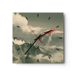 Ceas de perete - Ceas pe sticlă - Un pionier neînfricat - 40x40 cm