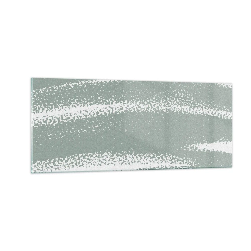 Tablou pe sticlă - Abstracție în stil de iarnă - 100x40 cm