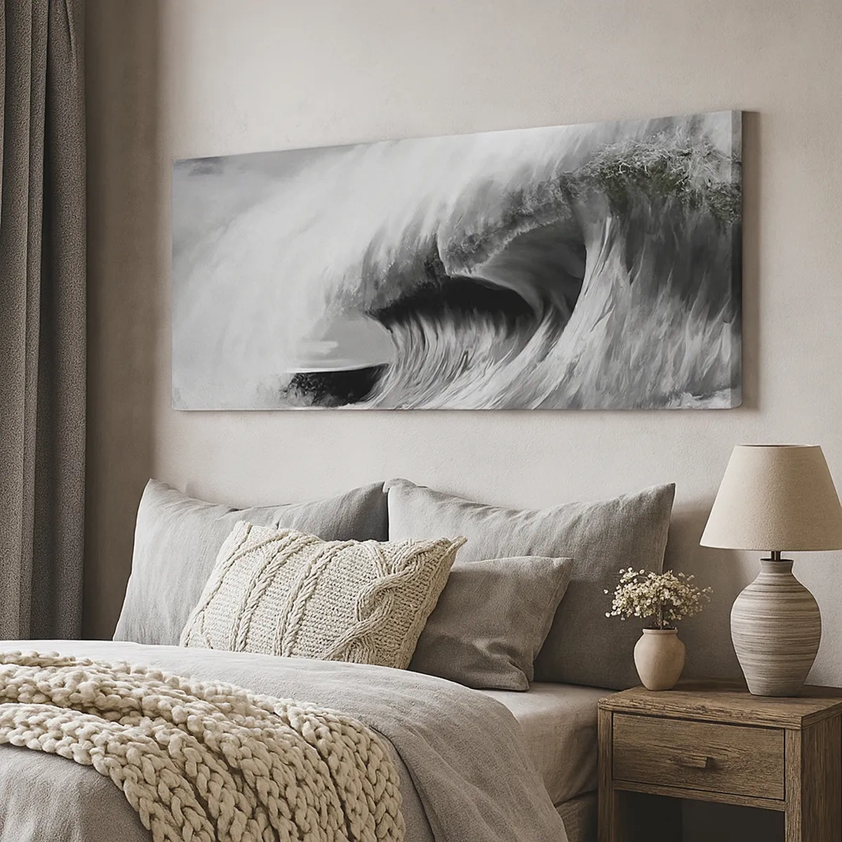 Tablou pe pânză - Mânia oceanului - 30x30 cm