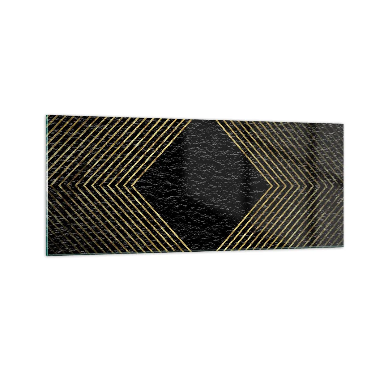 Tablou pe sticlă - Geometrie în stil glamour - 100x40 cm