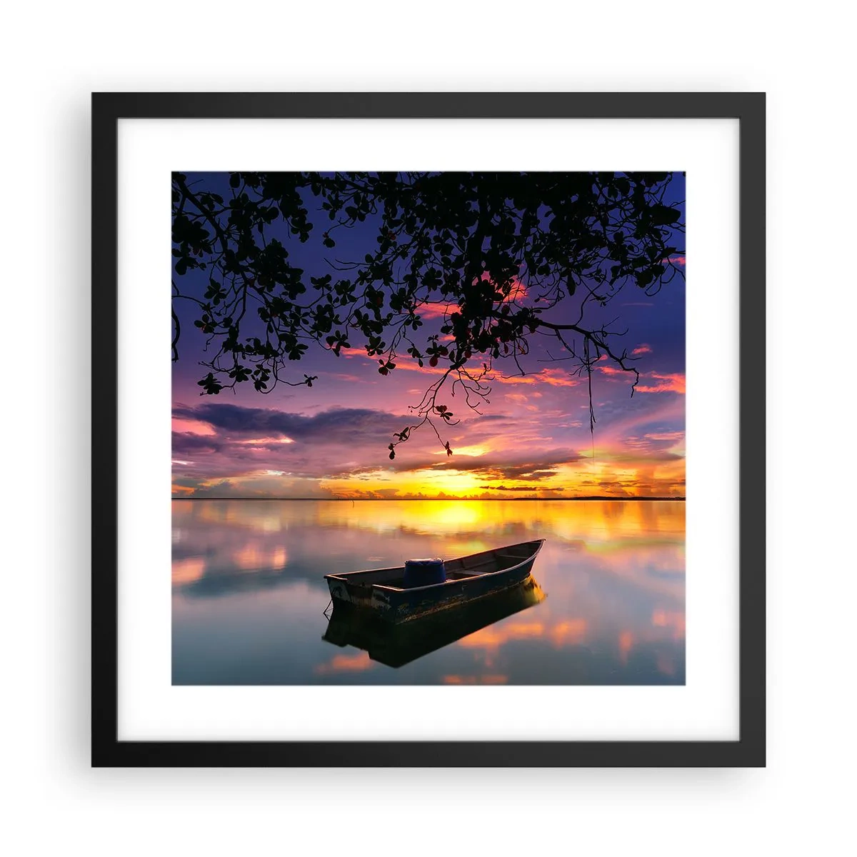 Poster în ramă neagră - "Pari să plutești în mijlocul cerului...” - 40x40 cm