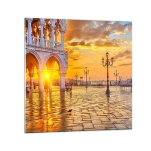 Tablou pe sticlă - Unde este toată lumea? - 50x50 cm