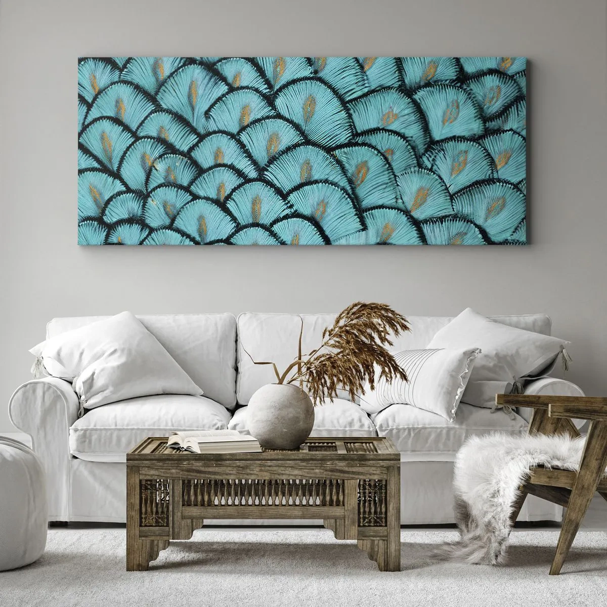 Tablou pe pânză - Marea gală a penelor - 100x40 cm