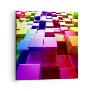 Tablou pe pânză - Op-art împreună ca o echipă - 70x70 cm