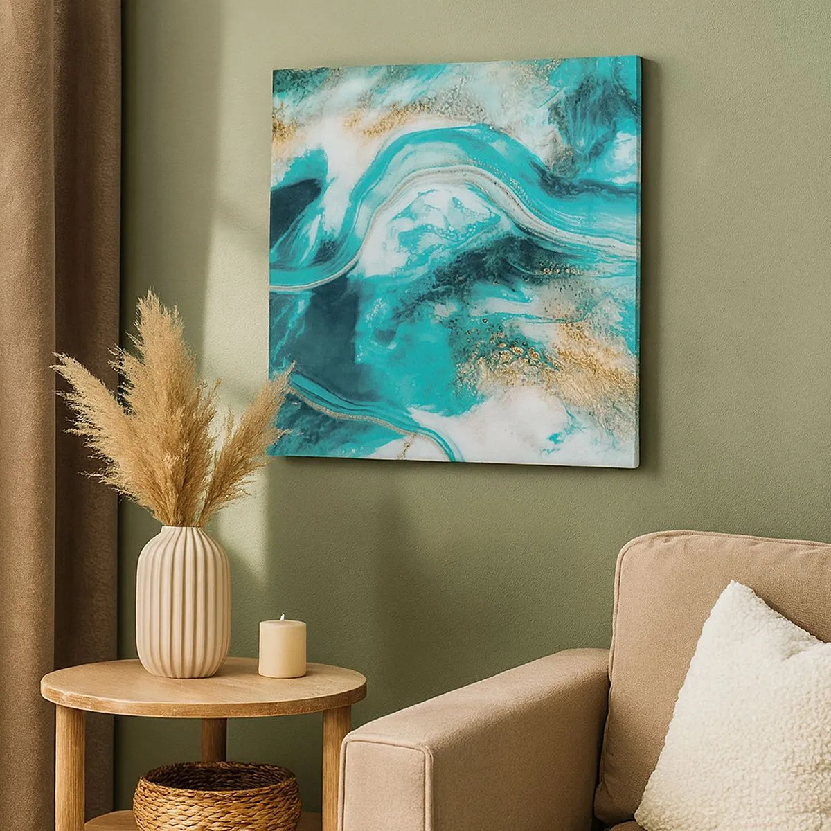 Tablou pe pânză - Râul de aur - 30x30 cm