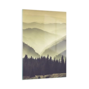 Tablou pe sticlă - Dincolo de munți... - 50x70 cm