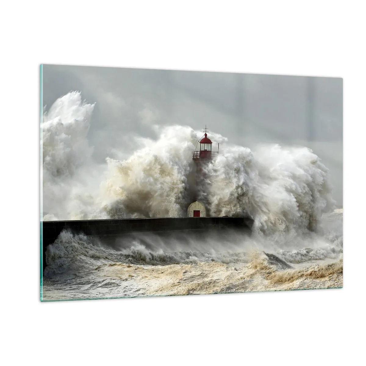 Tablou pe sticlă - Mânia oceanului - 120x80 cm