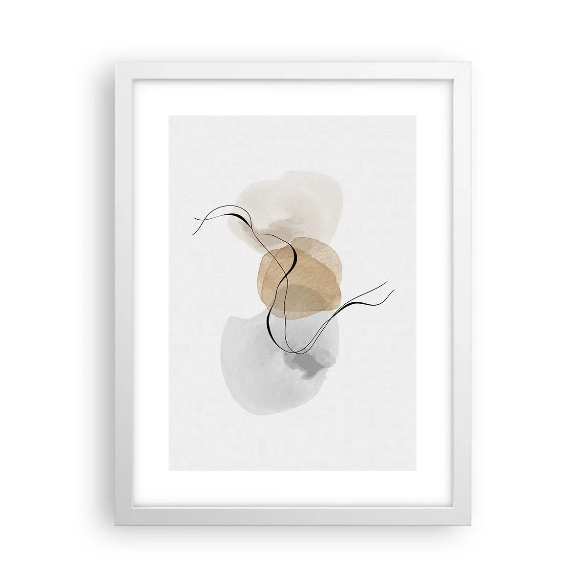 Poster în ramă albă - Mărgele de aer - 30x40 cm