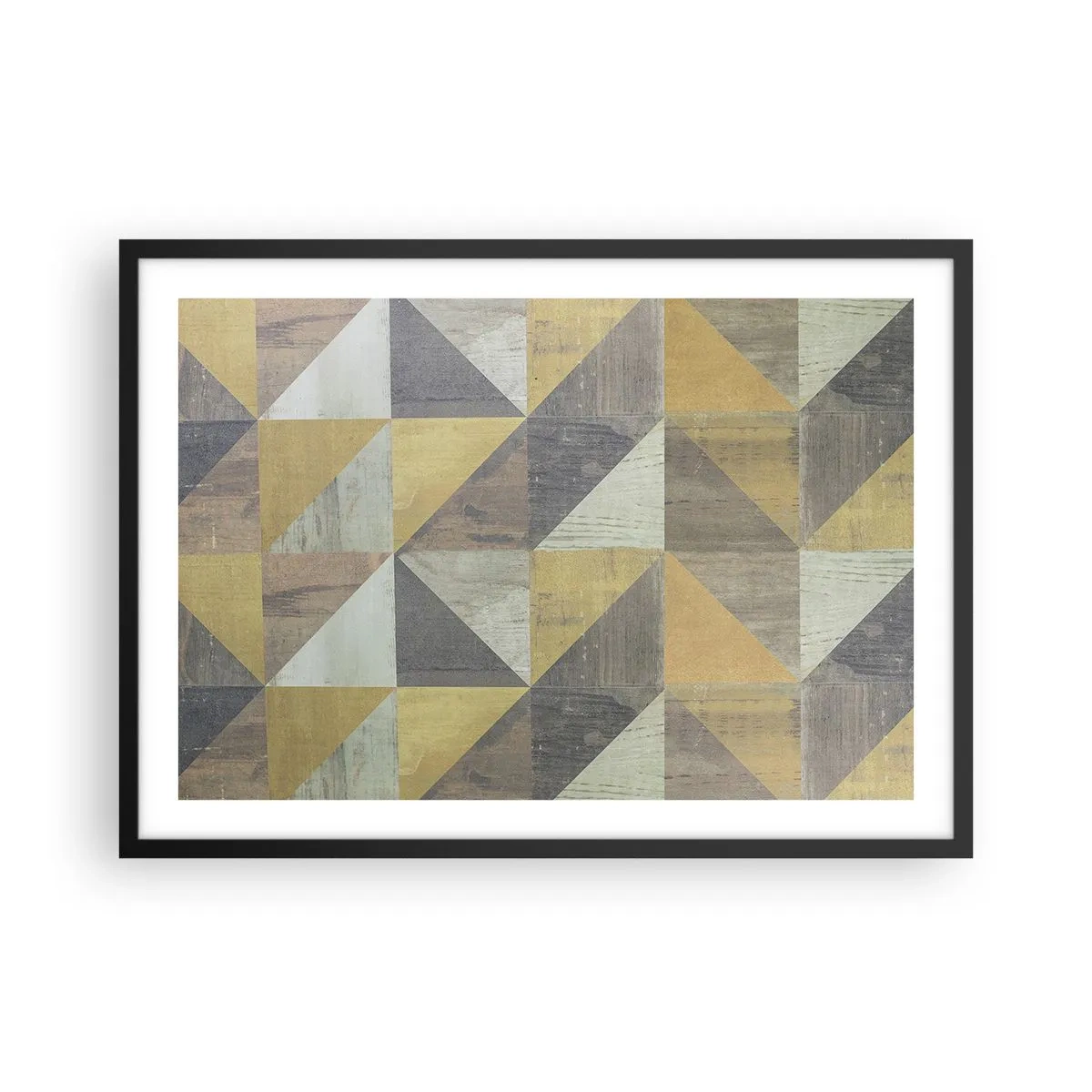 Poster în ramă neagră - La unghiul triunghiului - 70x50 cm
