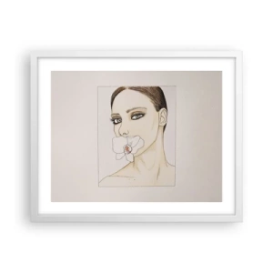 Poster în ramă albă - Un simbol al eleganței și frumuseții - 50x40 cm