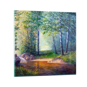 Tablou pe sticlă - Cadru idilic - 30x30 cm