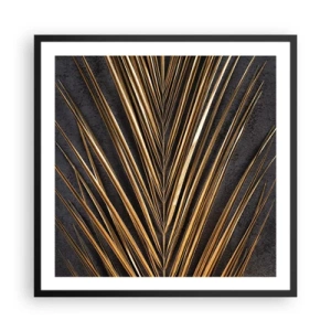 Poster în ramă neagră - Aur tropical - 60x60 cm