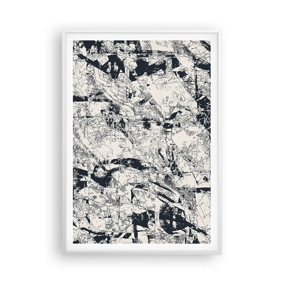 Poster în ramă albă - Întrepătrunderea contrariilor - 70x100 cm