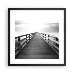 Poster în ramă neagră - Departe, departe... - 40x40 cm