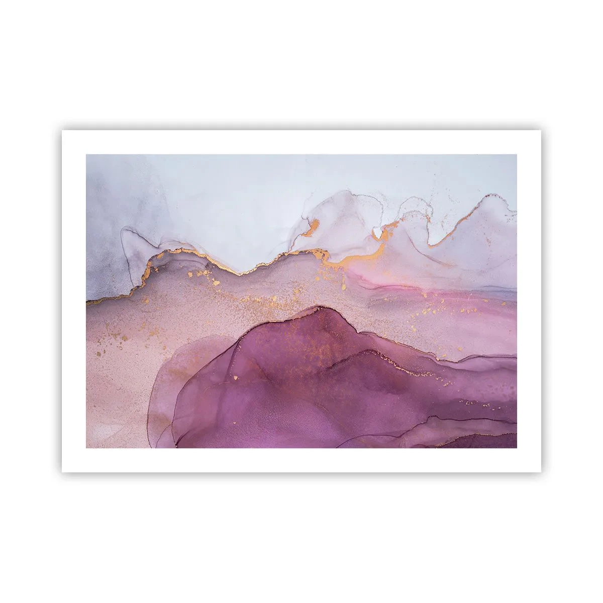 Poster - Valuri de liliac și violet - 70x50 cm