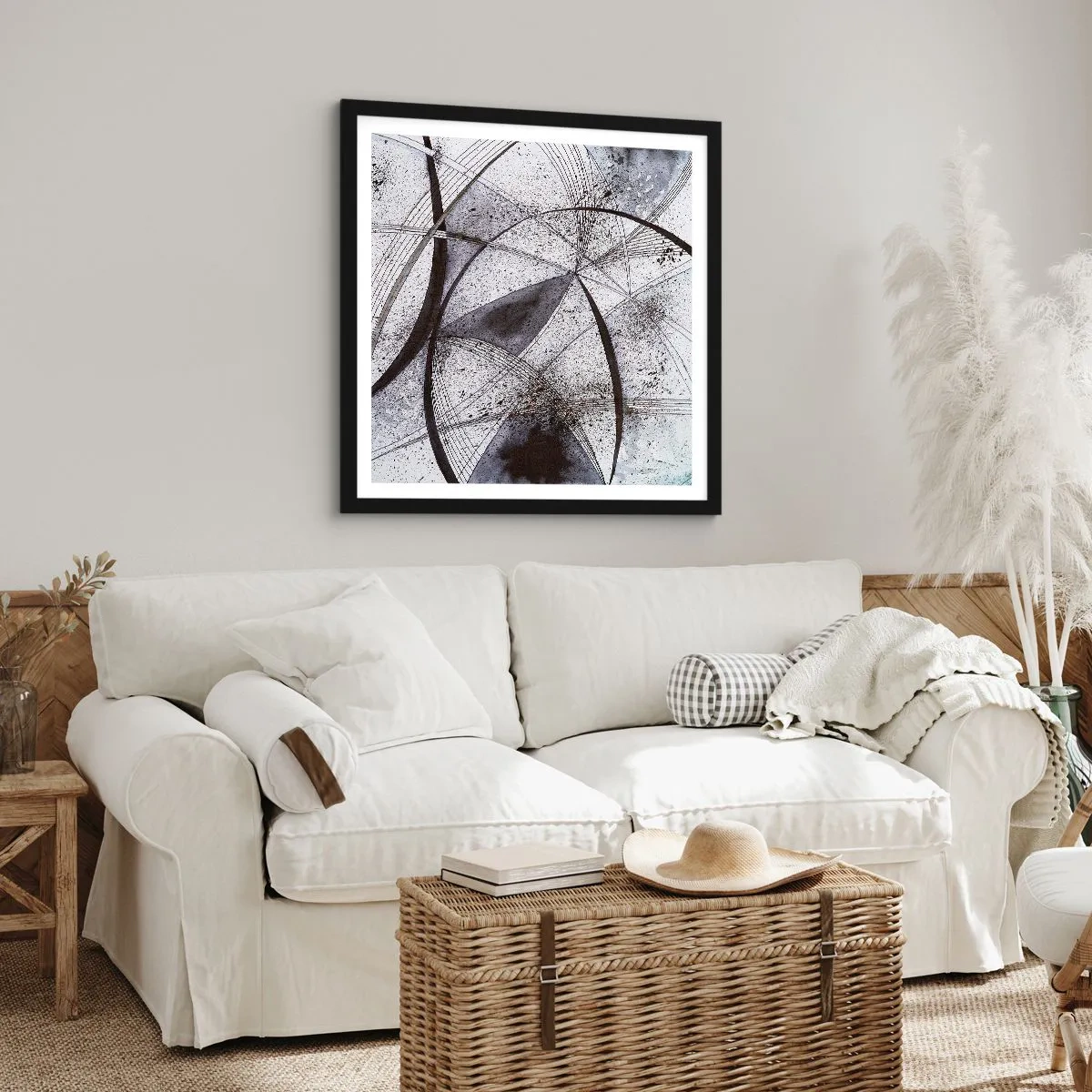 Poster în ramă neagră - O fantezie futuristă - 30x30 cm