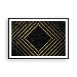 Poster în ramă neagră - Geometrie în stil glamour - 91x61 cm