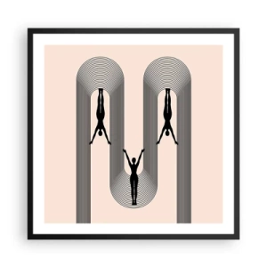 Poster în ramă neagră - Cu susul în jos - 60x60 cm